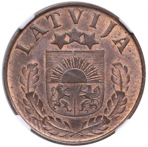 Latvia 2 Santimi 1939 - NGC MS 64 RB
