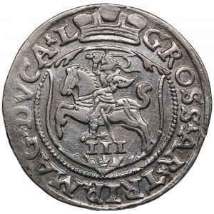 Lituanie, Vilnius (Pologne) AR 3 Groszy (Trojak) 1563 - Sigismond II Auguste (1545-1572)