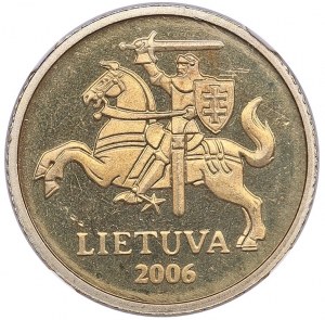 Litva 10 Centu 2006 - NGC PF 65 ULTRA CAMEO