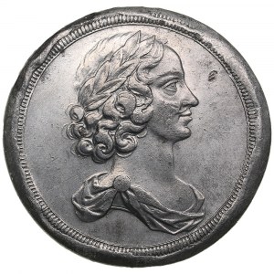 Russia Tin-alloy Award Medal 1708 - In memory of the Battle of Poltava, July 8, 1709