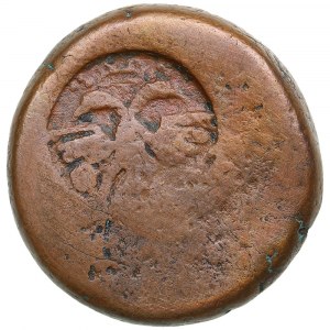 Russia (Iran) Copper Iranian Fels (urban coin) ND - Double headed eagle countermark