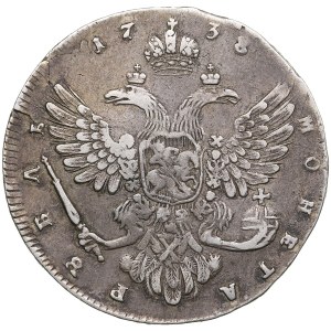 Rusko rubľ 1738 - Anna Ioannovna (1730-1740)