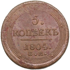 Russia 5 Kopecks 1804 EM - Alexander I (1801-1825)