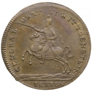 Deutschland (Russland) Zählmarke aus Messing mit dem Bild von Kaiser Alexander I.