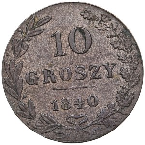 Poland (Russia) 10 Groszy 1840 MW - Nicholas I (1825-1855)
