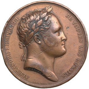 Russland (Frankreich) Bronzemedaille 1834 - Zur Erinnerung an den Aufenthalt von Alexander I. in Paris. 1814