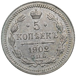 Russia 5 Kopecks 1902 СПБ-АР - Nicholas II (1894-1917)
