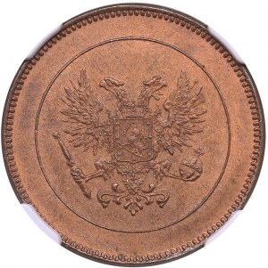 Finland (Russia) 5 Penniä 1917 - Provisional Government - NGC MS 65 RB
