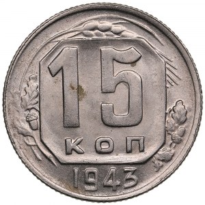 Rusko (ZSSR) 15 kopejok 1943