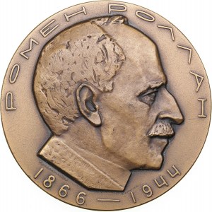 Russia (USSR) Bronze (Tombac) Medal 1967 ЛМД (L) - 100th Anniversary of the birth of Romain Rolland