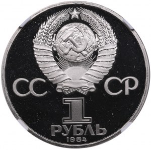 Rosja (ZSRR) 1 rubel 1984 - 150 rocznica urodzin Dmitrija Mendelejewa - NGC PF 69 ULTRA CAMEO