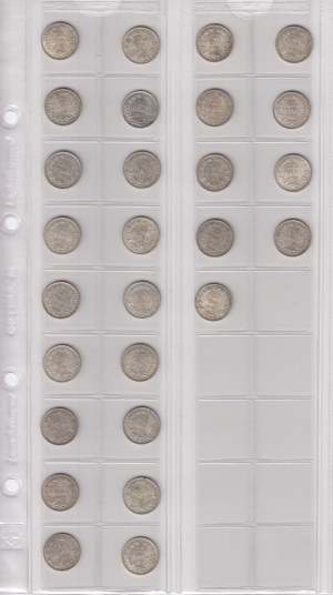 Gruppe von Münzen: Finnland (Russland) 25 Penniä (27)