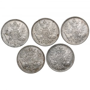 Group of coins: Finland (Russia) 50 Penniä 1916 S (5) - Nicholas II (1894-1917)