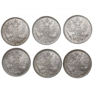 Group of coins: Finland (Russia) 50 Penniä 1916 S (6) - Nicholas II (1894-1917)