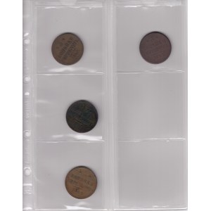 Collection of Russian coins: 3 Kopecks 1840-1843 (4) - Nicholas I (1825-1855)