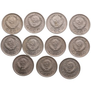 Groupe de 10 Kopecks russes (URSS) 1940 (11)