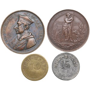Gruppe ausländischer Münzen und Medaillen (4)