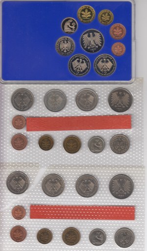 Deutschland Kursmünzensätze 1977, 1982 (29)
