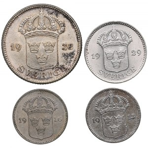 Group of Sweden coins (4)
