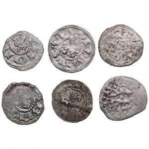 Dorpat (Bishopric): Small collection of AR Pfennig (Lübische), ND (14th-16th century) (6)