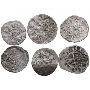 Dorpat (Bishopric): Small collection of AR Pfennig (Lübische), ND (14th-16th century) (6)