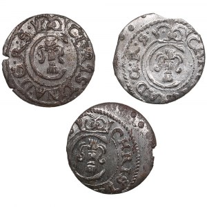 Riga, Livonia (Sweden) Solidus 1650, 165?, 1653 - Kristina (1632-1654) (3)