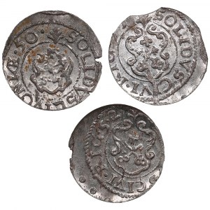 Riga, Livonia (Sweden) Solidus 1650, 165?, 1653 - Kristina (1632-1654) (3)