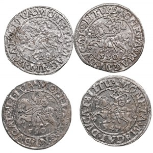 Lithuania (Poland) 1/2 Grosz 1547, 1548, 1550, 1560 - Sigismund II Augustus (1545-1572) (4)