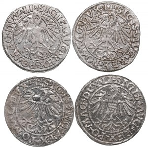 Lithuania (Poland) 1/2 Grosz 1547, 1548, 1550, 1560 - Sigismund II Augustus (1545-1572) (4)