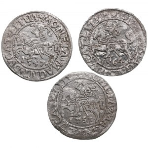Lithuania (Poland) 1/2 Grosz 1547, 1561, 1564 - Sigismund II Augustus (1545-1572) (3)