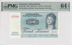 Denmark 50 Kroner 1997 - PMG 64 EPQ Choice Uncirculated