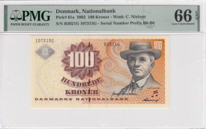 Denmark 100 Kroner 2002 - PMG 66 EPQ Gem Uncirculated