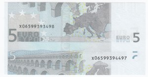 European Union 5 Euro 2002 - Error note
