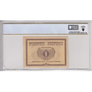 Estonia 1 Mark 1919 - PCGS 50 ABOUT UNC