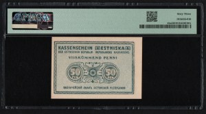 Estonsko 50 Penni 1919 - PMG 63 Výběr bez obtisku
