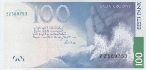 Estonia 100 Krooni 1999 - Sostituzione