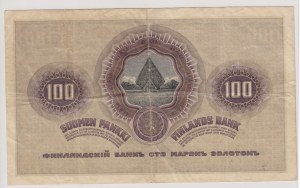 Finlandia (Russia) 100 Markkaa 1909 - Emissione del Commissariato del Popolo