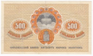 Finlandia (Russia) 500 Markkaa 1909 - Commissariato del Popolo