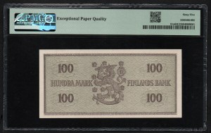Finlandia 100 Markkaa 1955 - PMG 65 EPQ Gem bez obiegu