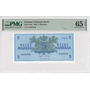 Finland 5 Markkaa 1963 - PMG 65 EPQ Gem Uncirculated