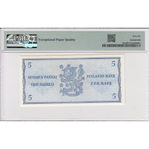 Finland 5 Markkaa 1963 - PMG 66 EPQ Gem Uncirculated