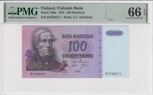 Finland 100 Markkaa 1976 - PMG 66 EPQ Gem Uncirculated