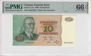 Finland 10 Markkaa 1980 - PMG 66 EPQ Gem Uncirculated