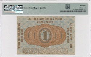 Germany (Occupation of Lithuania WWI, Posen) 1 Rubel 1916 - PMG 55 EPQ About Uncirculated