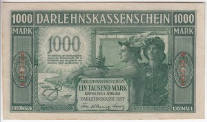 Německo (Okupace Litvy za 1. světové války, Kowno) 1000 marek 1918 - Darlehnskasse Ost