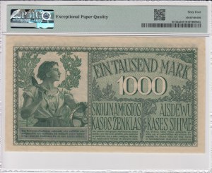 Germany (Occupation of Lithuania WWI, Kowno) 1000 Mark 1918 - PMG 64 EPQ Choice Uncirculated