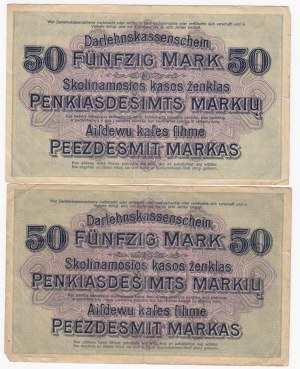 Německo (Okupace Litvy za 1. světové války, Kowno) 50 značek 1918 - Darlehnskasse Ost (2)