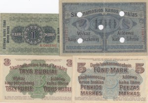 Gruppe von Banknoten: Deutschland (Besetzung von Litauen im Ersten Weltkrieg, Kowno und Posen) (4)