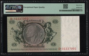 Niemcy 50 Reichsmark 1933 - PMG 67 EPQ Superb Gem Unc