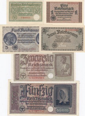 Gruppe von Deutschland Militär-Banknoten (6)